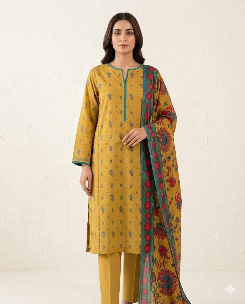 Unstitched Premium Suit for Women – Elegant Designer Fabric