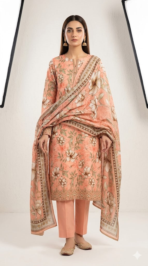 Unstitched Premium Suit for Women – Elegant Designer Fabric
