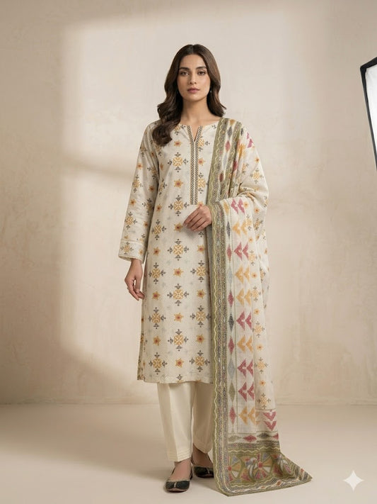 Unstitched Lawn Printed Suit for Women – Premium Designer Fabric