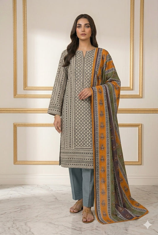 Unstitched Premium Suit for Women – Elegant Designer Fabric