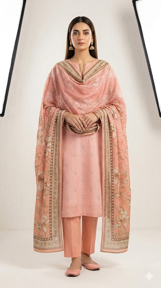 Unstitched Premium Suit for Women – Elegant Designer Fabric